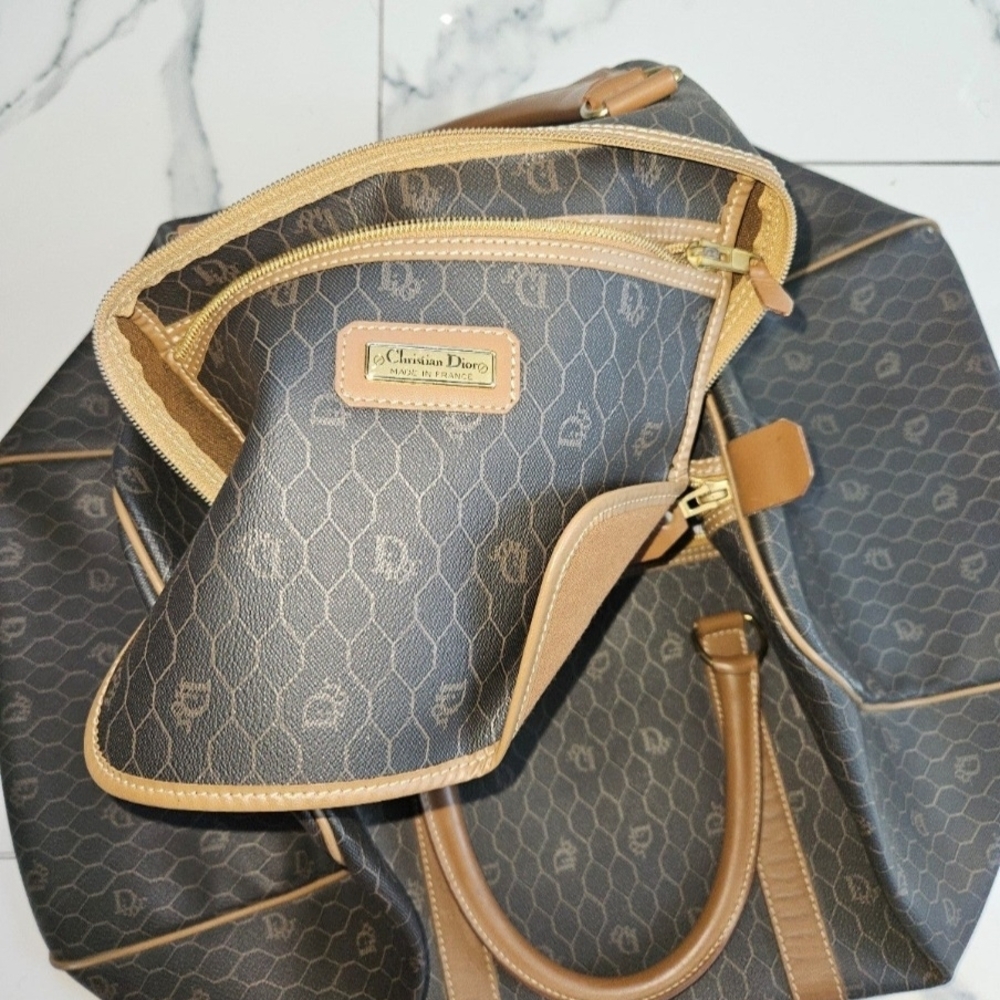 Authentic Dior Black and Brown Travel Bag - Picture 3 of 9